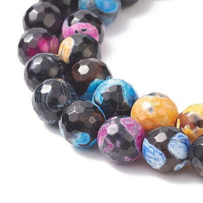 Natural Fire Crackle Agate Beads Strands G-E399-01G-1