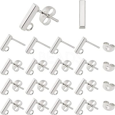 304 Stainless Steel Stud Earring Findings STAS-UN0019-62P-1