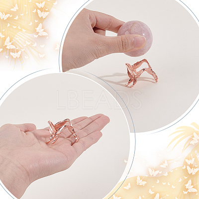 Alloy Crystal Ball Holders ODIS-WH0007-59B-RG-1