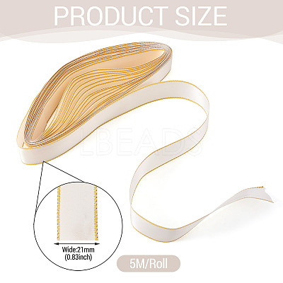 5M Polyester Gold Edged Satin Ribbon OCOR-TADJ0001-05G-1