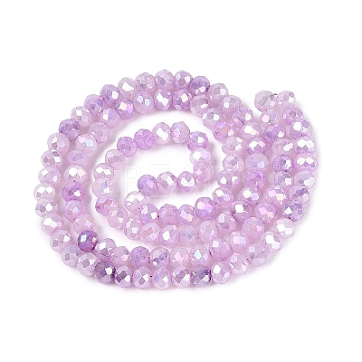 Electroplate Crackle Imitation Jade Glass Beads Strands LS-EGLA-Q131-02A-05-1