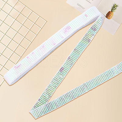 Polyester with PVC Paillette Lace Trim Ribbon OCOR-WH20050-015C-1