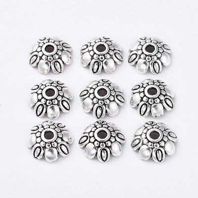Tibetan Style Alloy Bead Caps LF0370Y-NF-1