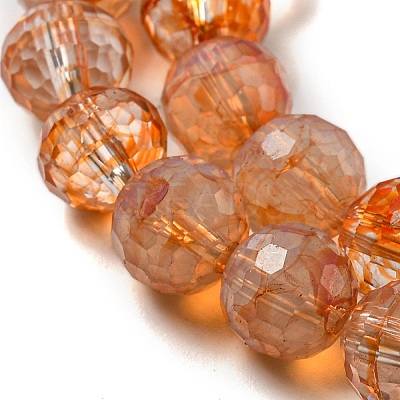 Baking Paint Glass Bead Strands GLAA-G116-02-1