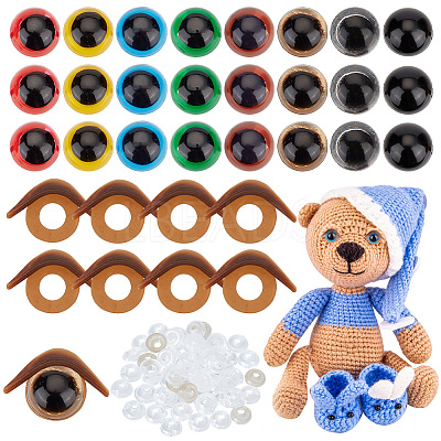 80 Sets 8 Colors Plastic Craft Eyes KY-PH0001-92-1