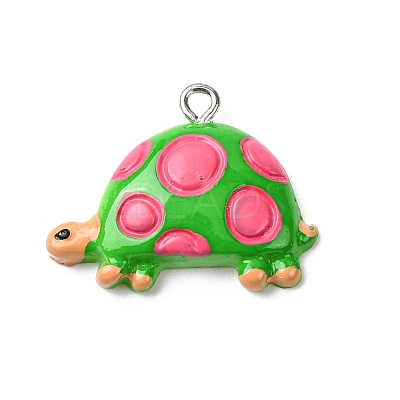 Opaque Resin Pendants RESI-A050-01B-1