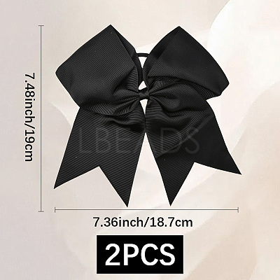 2Pcs Rubber Hair Ties MRMJ-SC0001-49B-1