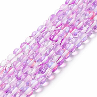 Synthetic Moonstone Beads Strands G-E573-02A-20-1