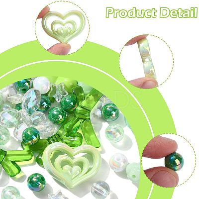 100Pcs 20 Styles Transparent & Opaque Acrylic Beads MACR-FS0002-39-1