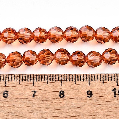 Baking Paint Transparent Glass Beads X1-DGLA-A035-T6mm-A04-1