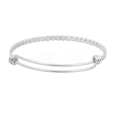 Tarnish Resistant 304 Stainless Steel Expandable Bangle X-STAS-Q204-PJ019-55-1