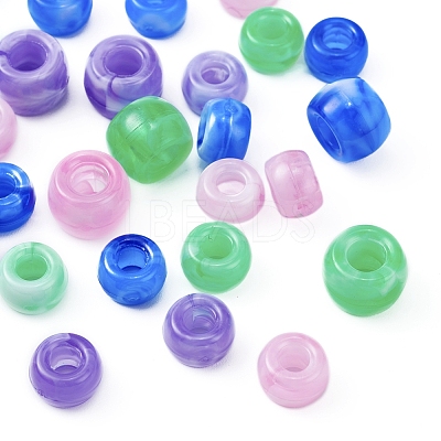 8 Style Acrylic European Beads MACR-YW0001-59A-1