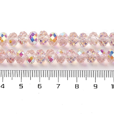 AB Color Plated Transparent Electroplate Beads Strands EGLA-H104-06B-1