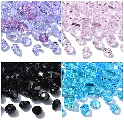 50Pcs 5 Styles Imitation Austrian Crystal Beads FIND-YW0004-71A-1
