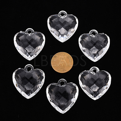 Transparent Acrylic Pendants TACR-T024-03B-205-1