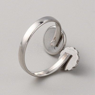 304 Stainless Steel Cuff Pad Ring Settings LS-STAS-WH0027-46A-1