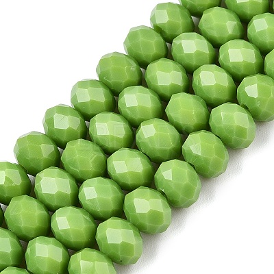 Opaque Solid Color Imitation Jade Glass Beads Strands EGLA-A044-P8mm-D30-1