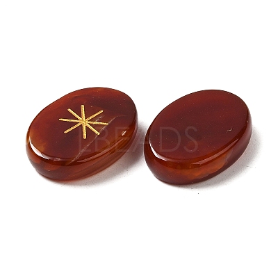 13Pcs Natural Carnelian Rune Stone G-C095-02G-1