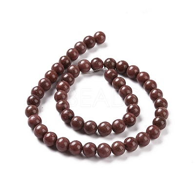 Natural Rhodonite Round Bead Strands G-J302-10-8mm-1