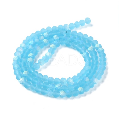Transparent Glass Beads Strands EGLA-A044-T8mm-MB08-1