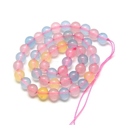 Natural Chalcedony Bead Strands G-R342-10mm-20-1