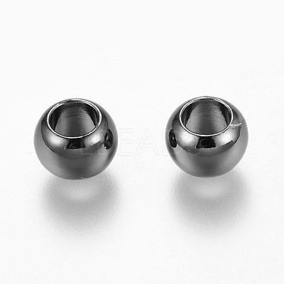 Environment Brass European Beads KK-P120-03B-1