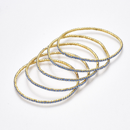 Brass Claw Chain Stretch Bracelets BJEW-T010-02G-09-1