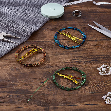 6M 3 Colors Copper Beading Wire for Jewelry Making CWIR-LP0001-13-1