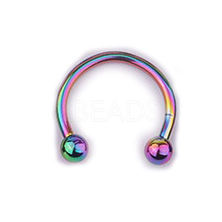 303 Stainless Steel Circular/Horseshoe Barbell Nose Rings WG86D19-12-1