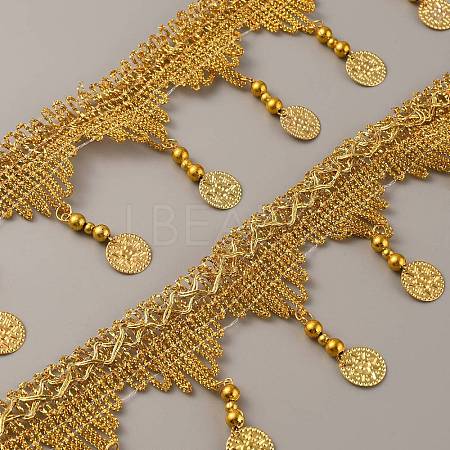 Sparkle Polyester Tassel Lace Trims OCOR-WH0071-024-1