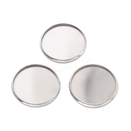 Non-Tarnish 316 Surgical Stainless Steel Cabochon Tray Settings STAS-I187-06B-P-1