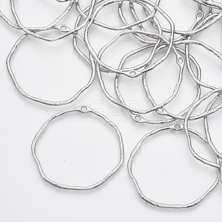 Alloy Open Back Bezel Pendants X-PALLOY-S121-82B-P-1