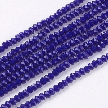 Opaque Solid Color Glass Bead Strands X-GLAA-F076-A03-1