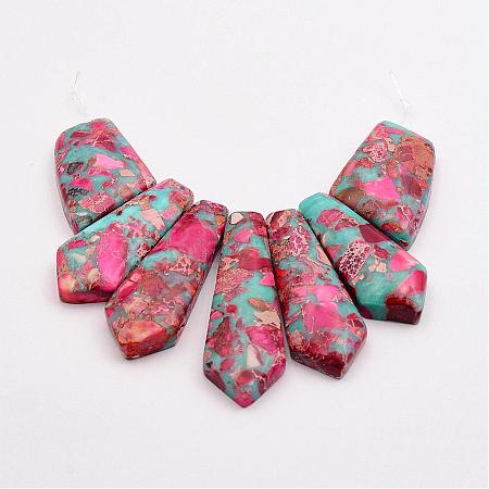 Synthetic Turquoise and Regalite Beads Strands G-P297-F02-1