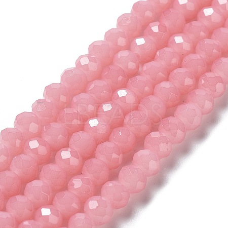 Baking Paint Imitation Jade Glass Bead Strands DGLA-A034-J8MM-A3-1