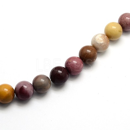 Natural Mookaite Round Beads Strands G-O047-12-10mm-1