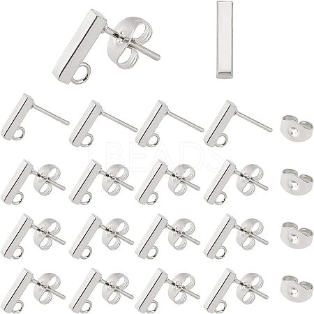 304 Stainless Steel Stud Earring Findings STAS-UN0019-62P-1