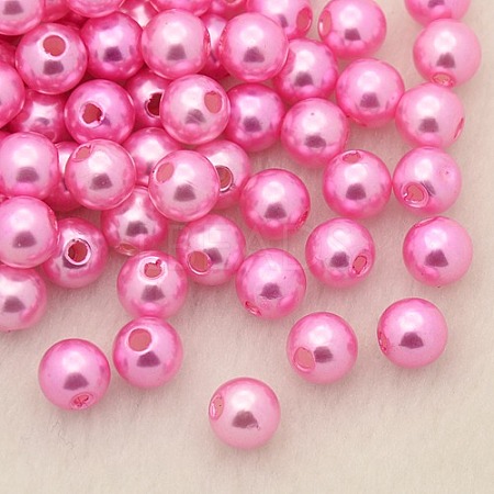 Imitation Pearl Acrylic Beads PL611-4-1