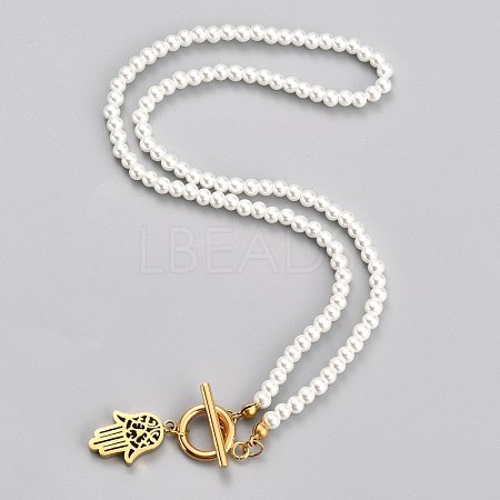 304 Stainless Steel Pendant Necklaces NJEW-B0001-07G-1