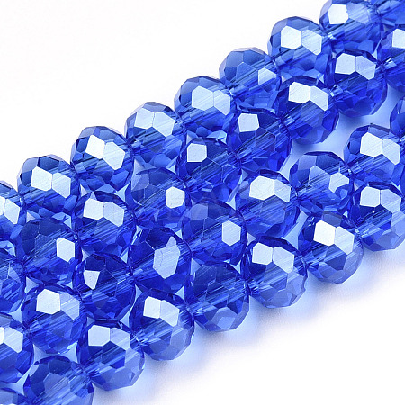 Electroplate Glass Beads Strands EGLA-A034-T8mm-A32-1