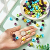 120Pcs 6 Colors Opaque Acrylic European Beads SACR-TA0001-24-6