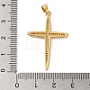 Rack Plating Brass & Clear Cubic Zirconia Pendants KK-S372-24G-3