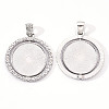 Alloy Pendant Cabochon Settings PALLOY-S107-005P-RS-2