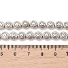Tibetan Style Flat Round with Heart Alloy Bead Strands TIBEB-O007-12-NR-4