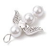 Shell Pearl Beaded Angel Pendants PALLOY-JF03016-5