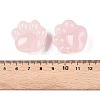 Natural Rose Quartz Cat Paw Print Figurines DJEW-N003-03I-3