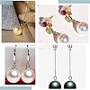 40Pcs 4 Colors Ion Plating(IP) 304 Stainless Steel Cup Pearl Peg Bails Pin Pendants STAS-UN0032-70-6