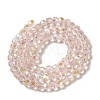 Electroplate Transparent Glass Beads Strands EGLA-A035-T4mm-L20-2