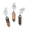 Natural Tiger Eye Pointed Big Pendants G-D0021-01P-23-2