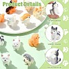 34Pcs 17 Styles Opaque Resin Dog Display Decorations RESI-CJ0005-40-3